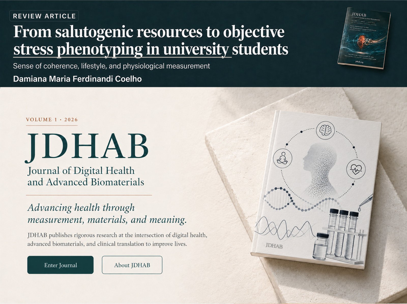 Preview of From salutogenic resources to objective stress phenotyping in university students, Volume 1, Number 1, 2026