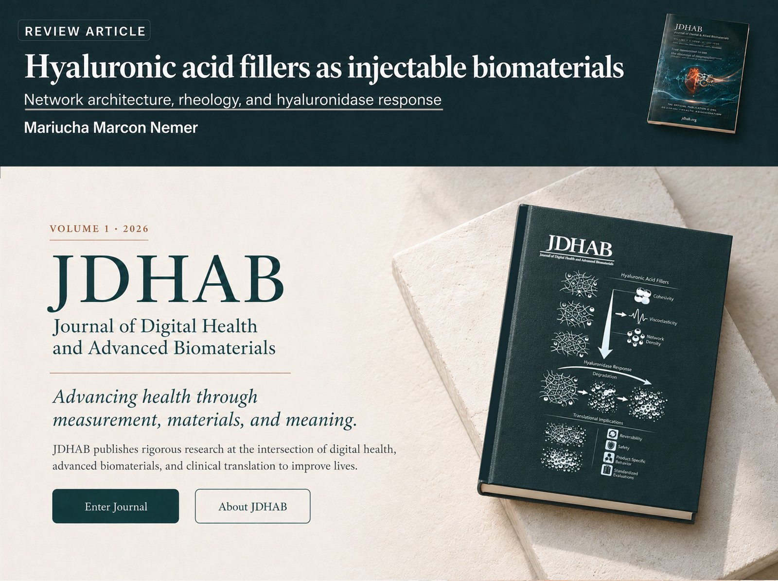 Preview of Hyaluronic acid fillers as injectable biomaterials, Volume 1, Number 1, 2026