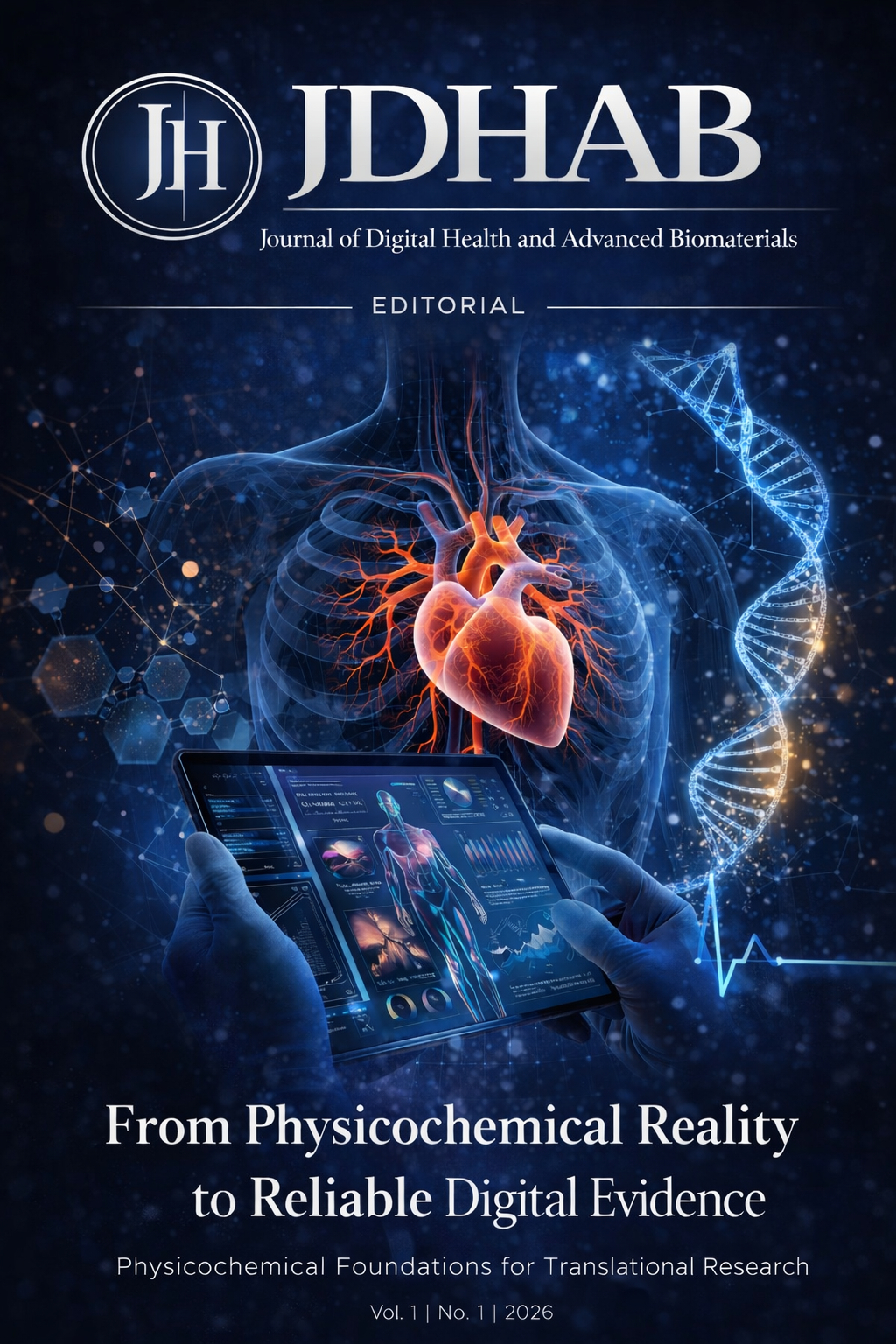 Editorial cover for Vol. 1, No. 1 of JDHAB